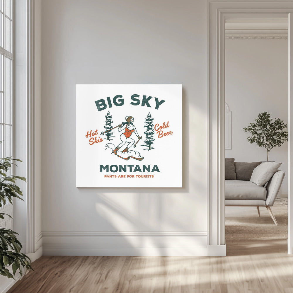 Ski Big Sky Montana: Bukser er for turister | Lerretsbilder