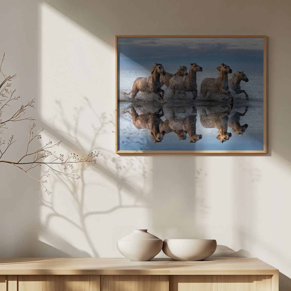 Heste og refleksion | Plakater - Kunsttryk