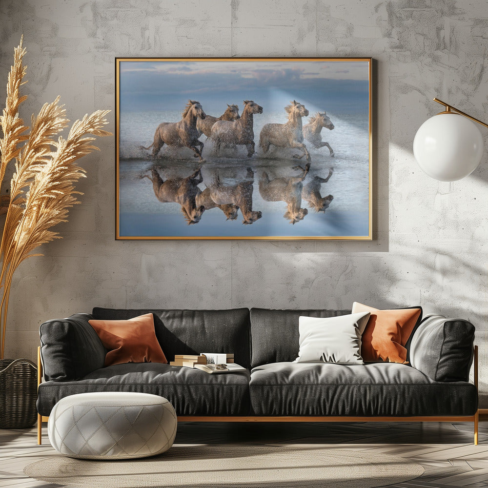 Heste og refleksion | Plakater - Kunsttryk