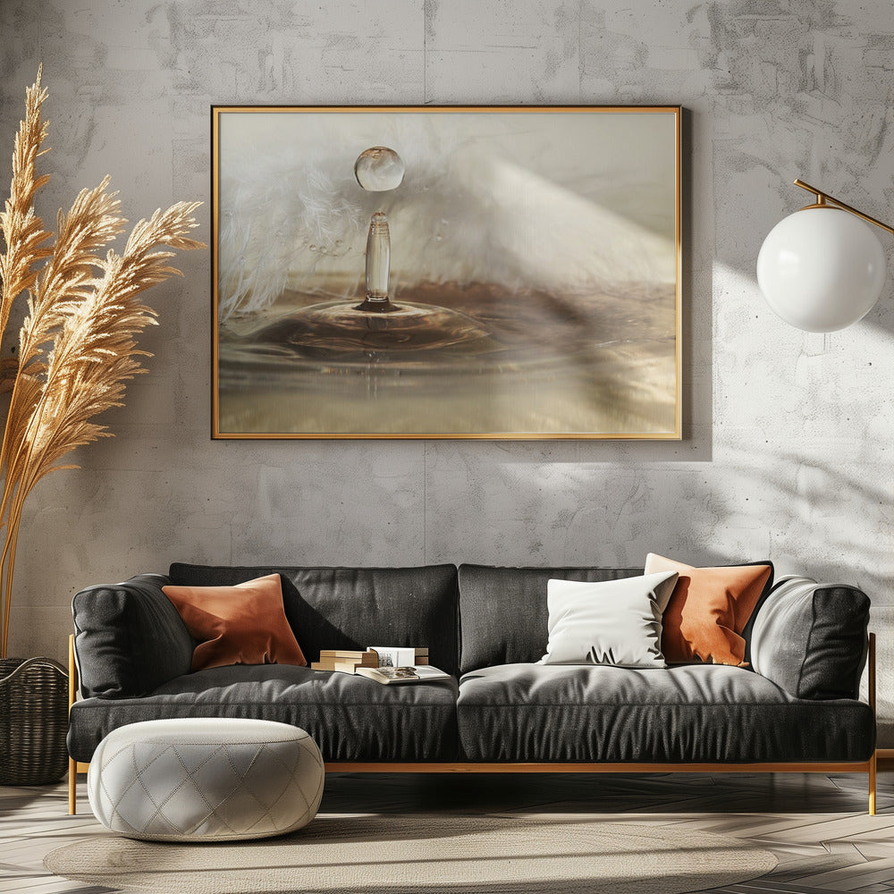 Gocce di piume dorate | Poster - Stampe d’Arte