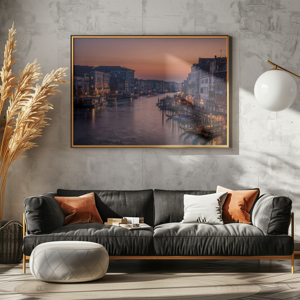 Venedigs Canal Grande i solnedgången | Poster
