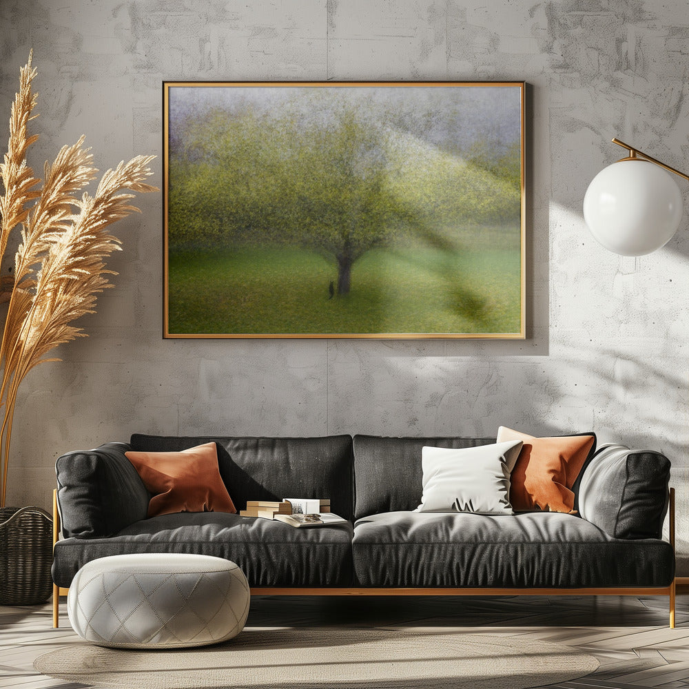 El gato junto al árbol | Posters  - Impresiones de Arte
