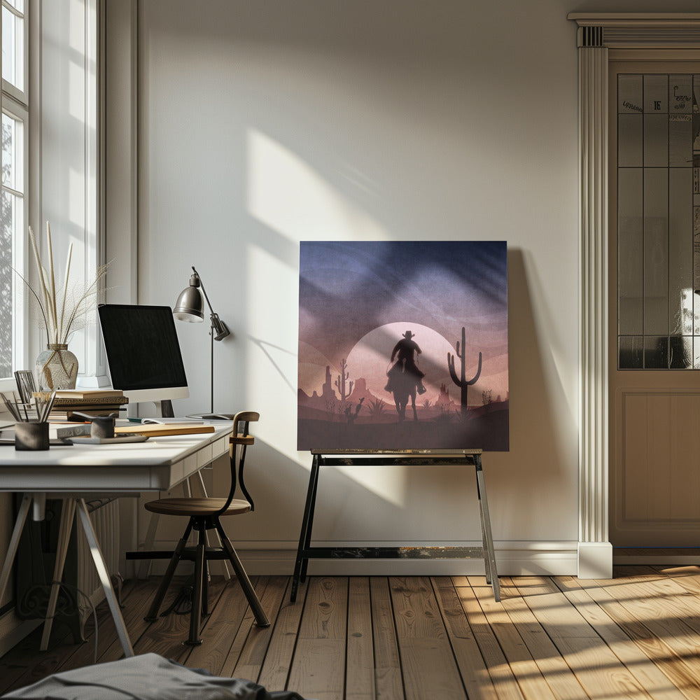 Cowboysolnedgång | Canvas