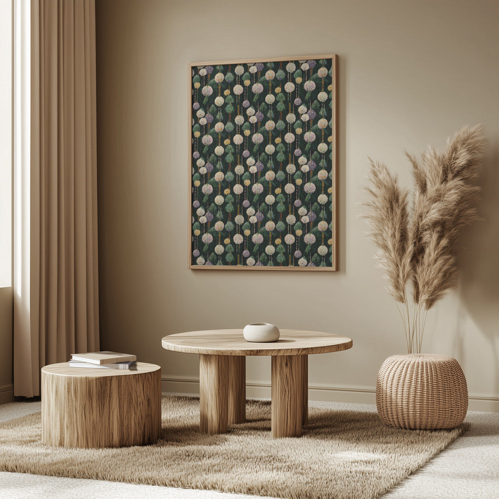 Festive Pine Ornaments | Poster