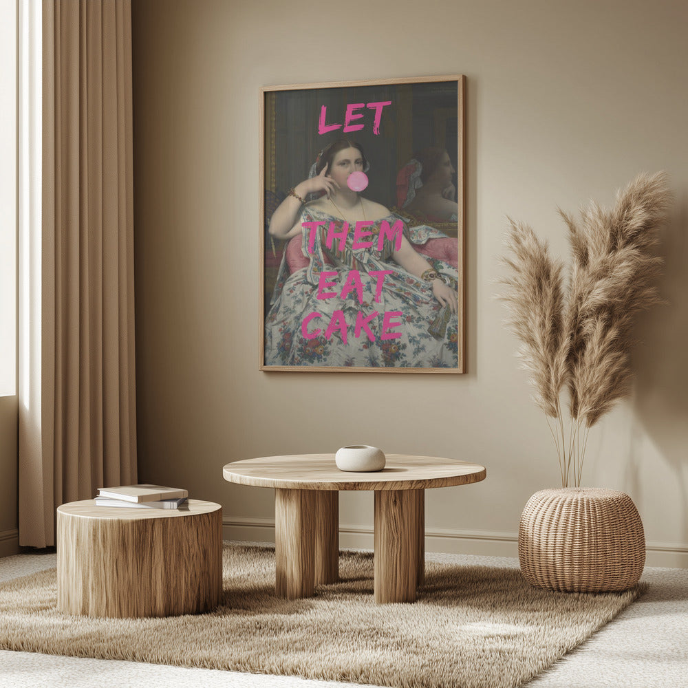 Låt dem äta tårta, tuggummi vintageporträtt | Poster