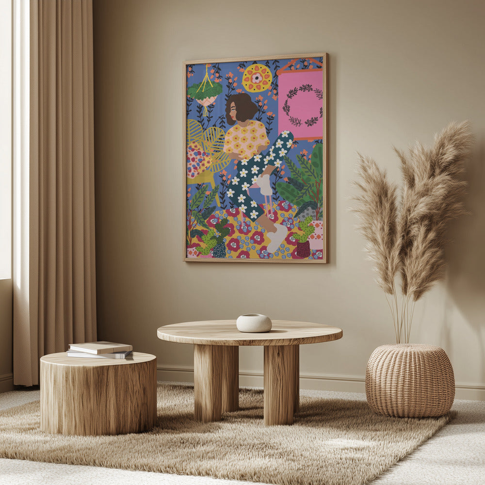 Floral Retreat Girl | Poster