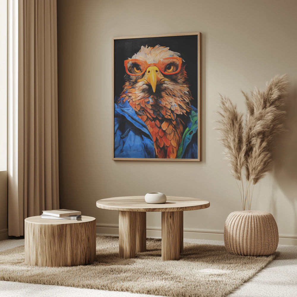 Eagle Hipster Watercolor Animal Art | Poster