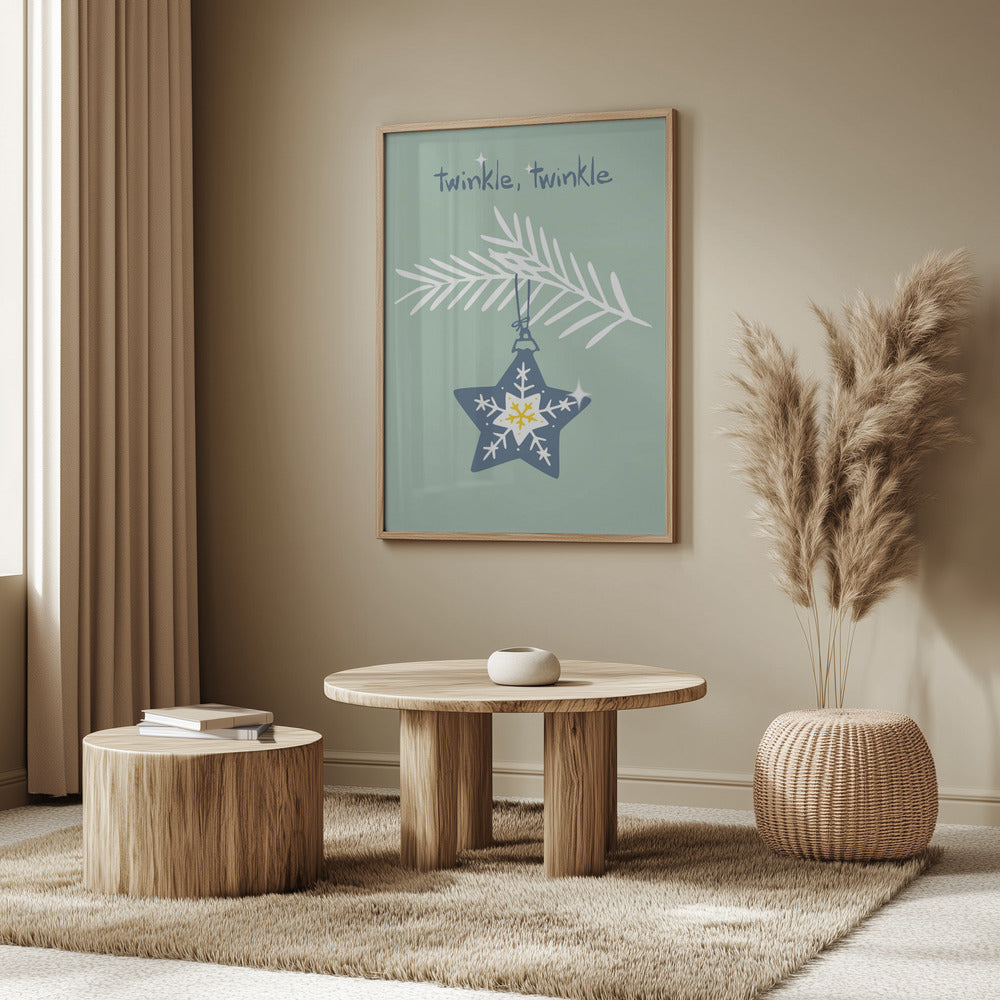 Fröhlich funkelnder Weihnachtsstern Mint | Poster
