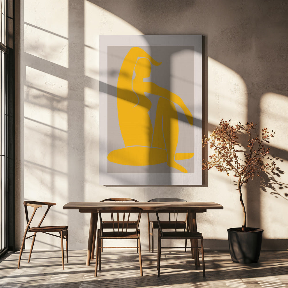 Gelbe Figur | Leinwand-Bilder
