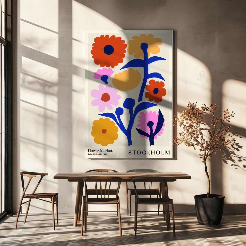 Marché aux fleurs. Stockholm | Tableaux sur Toile