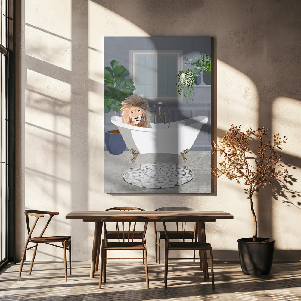 Lejon badar | Canvas