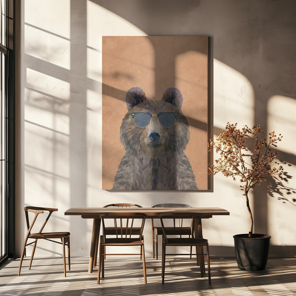Fajny portret niedźwiedzia | Wydruki na łótnie