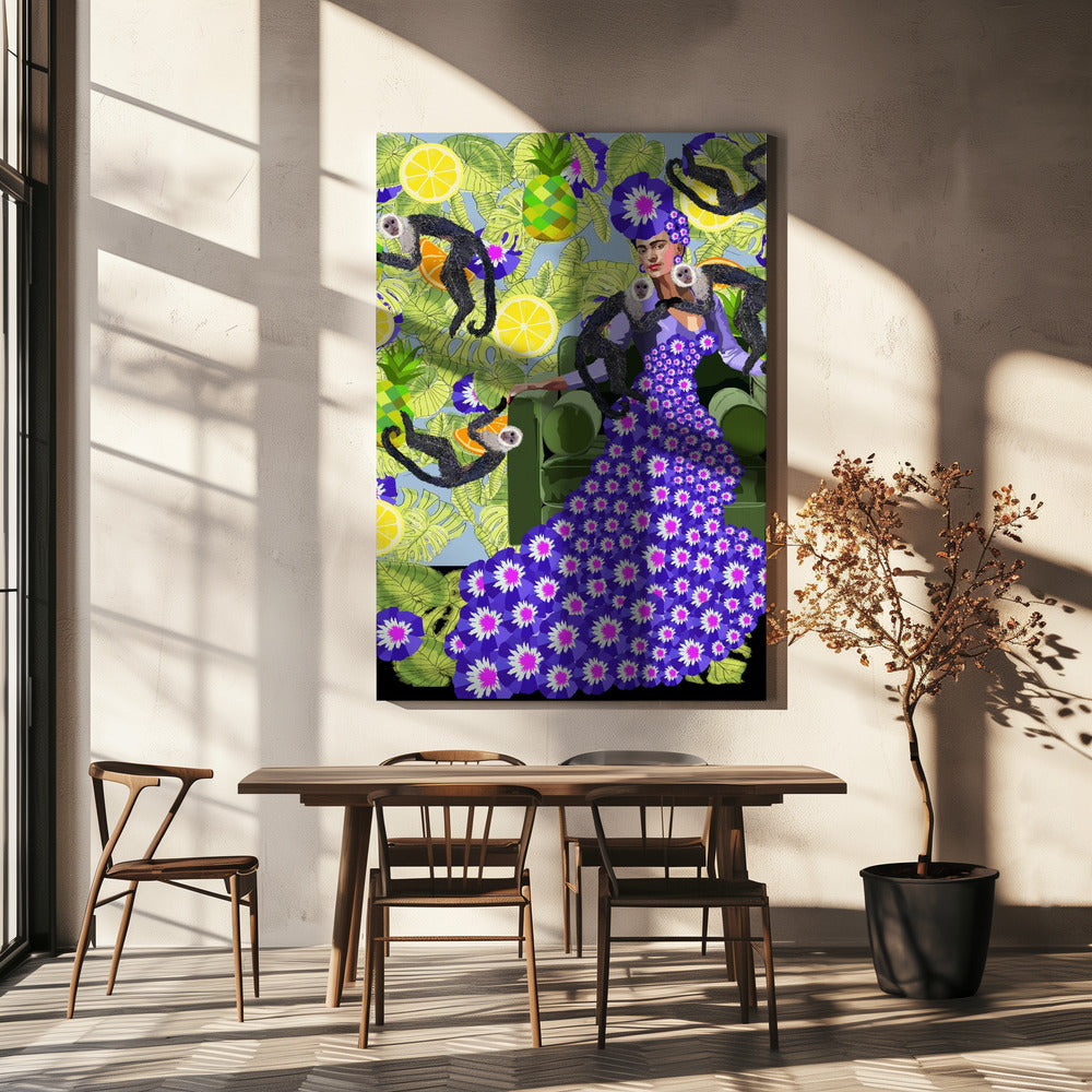 Frida dans le jardin | Tableaux sur Toile