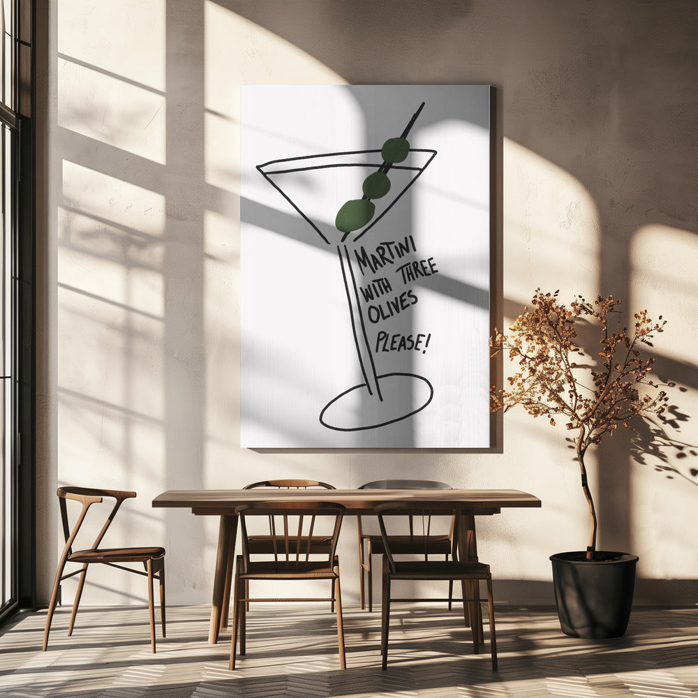 Olive Trio Martini | Stampe su Tela