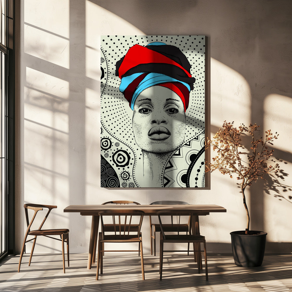 Femme forte minimaliste abstraite | Tableaux sur Toile
