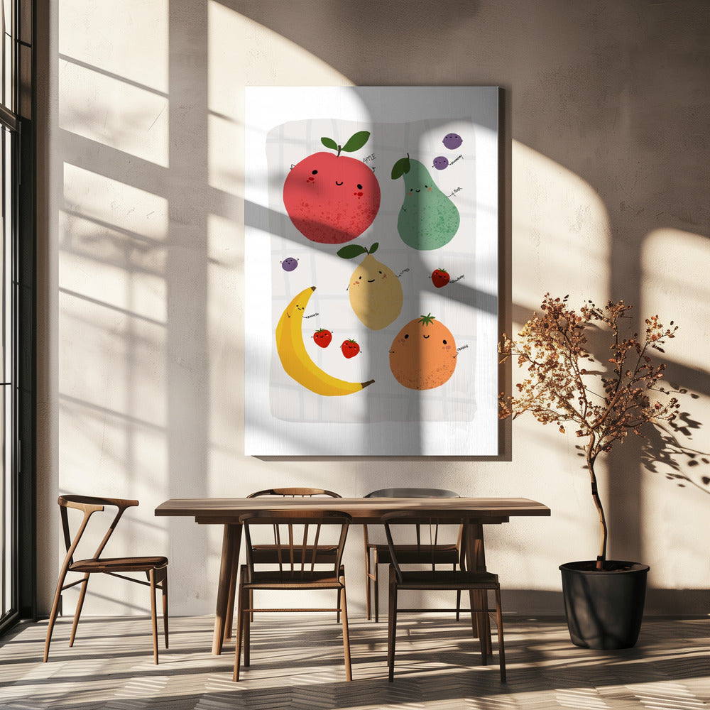 Frukt Barnposter | Canvastavla