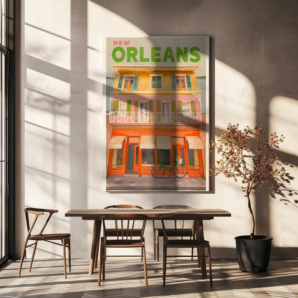 New Orleans, Louisiana - Vintagerejser Plakater - Kunsttryk | Lærredsbilleder