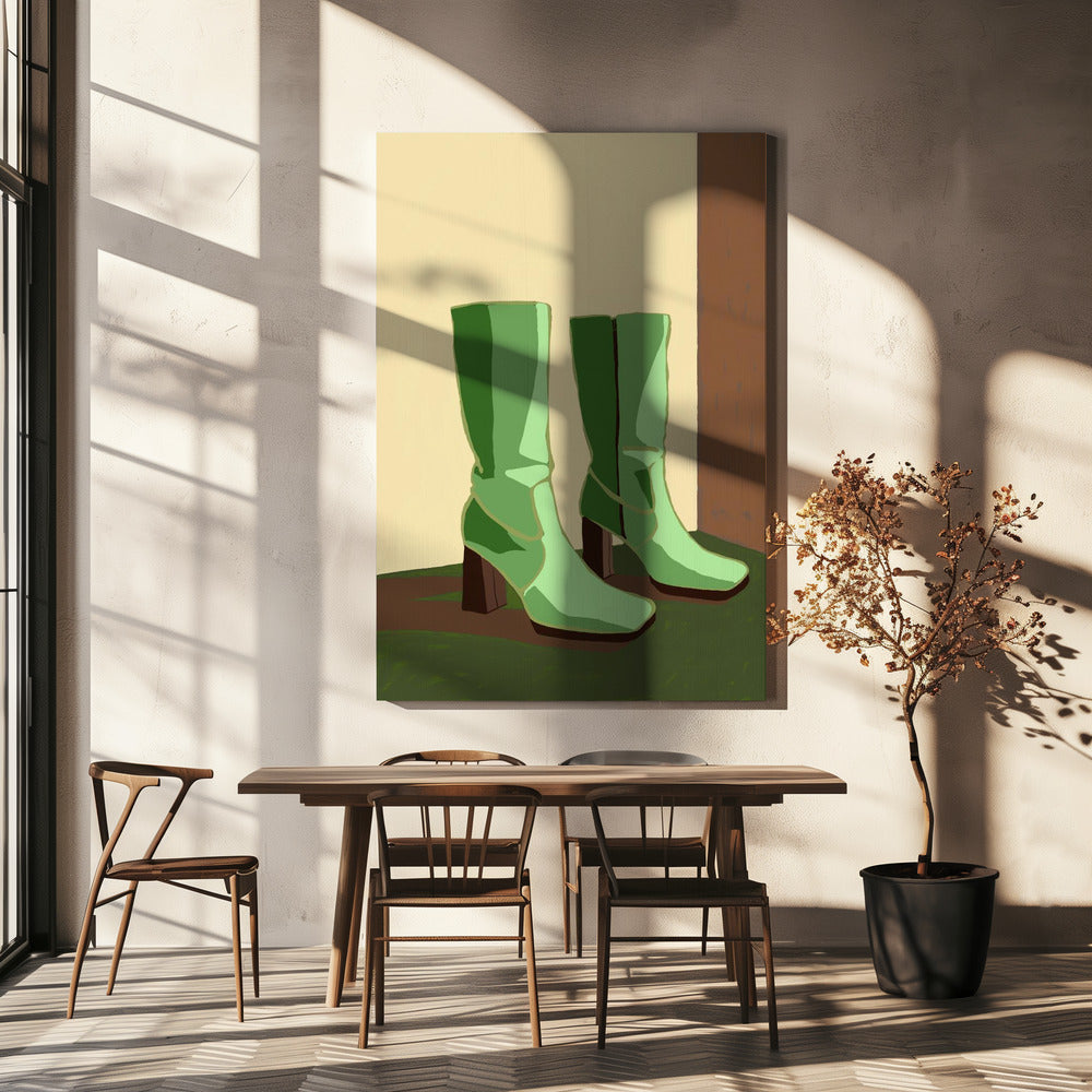 Zielone buty | Wydruki na łótnie