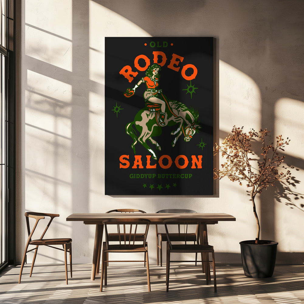 Vanhan rodeon saloon cowgirl: Giddyup Buttercup | Canvastaulut