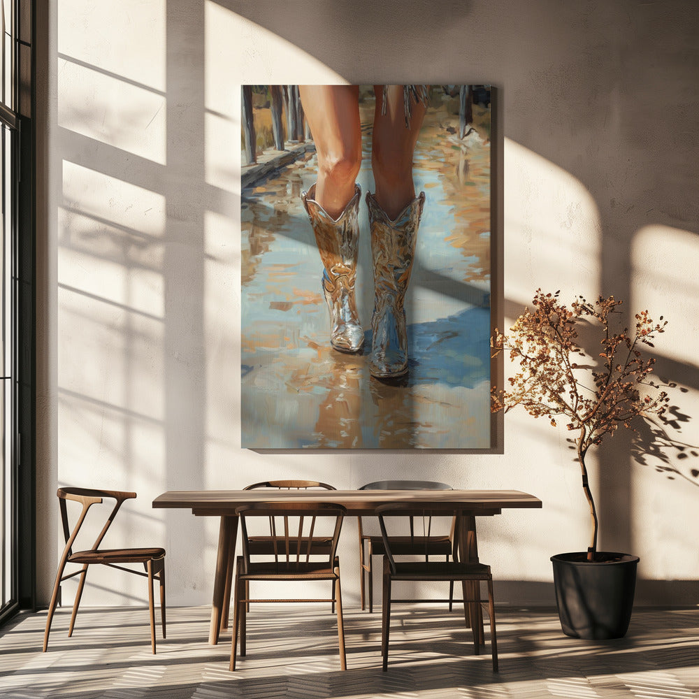 Cowgirl argentée | Tableaux sur Toile
