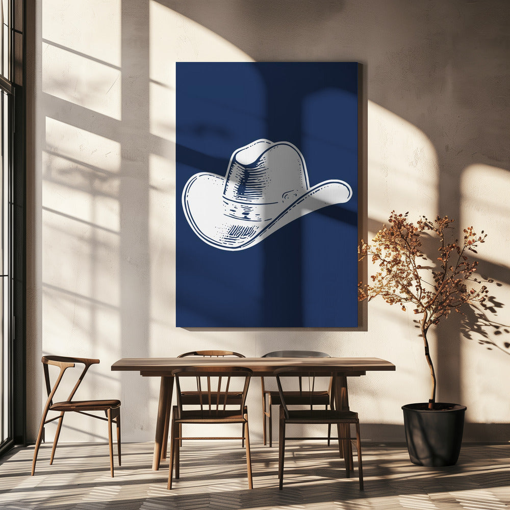 Marineblå cowboyhat | Lærredsbilleder