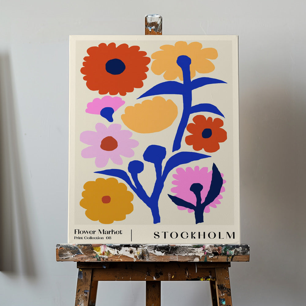 Marché aux fleurs. Stockholm | Tableaux sur Toile