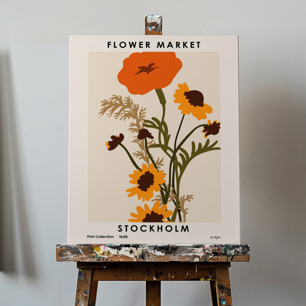 Blumenmarkt. Stockholm | Leinwand-Bilder