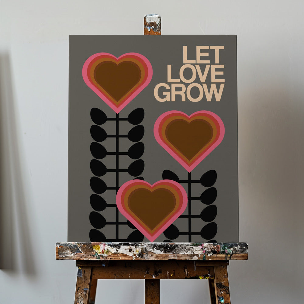 Deja que el amor crezca gris | Impresiones en Lienzo