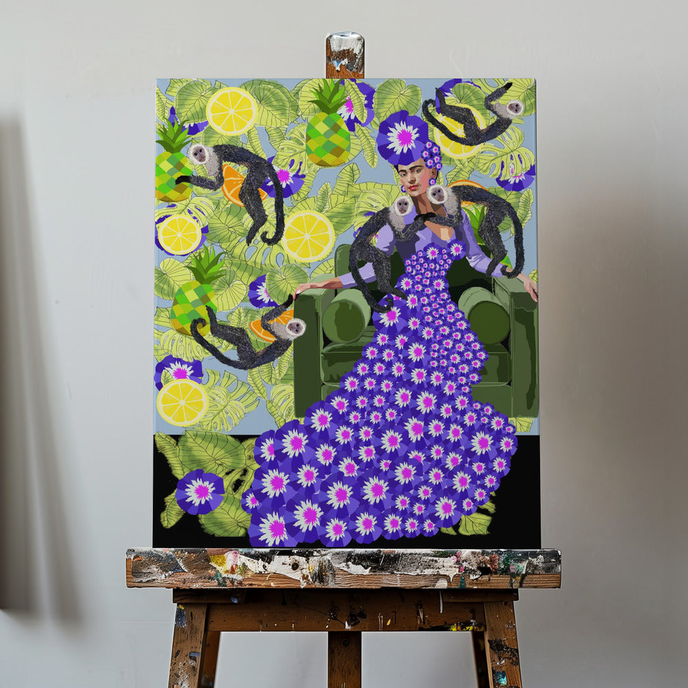 Frida dans le jardin | Tableaux sur Toile