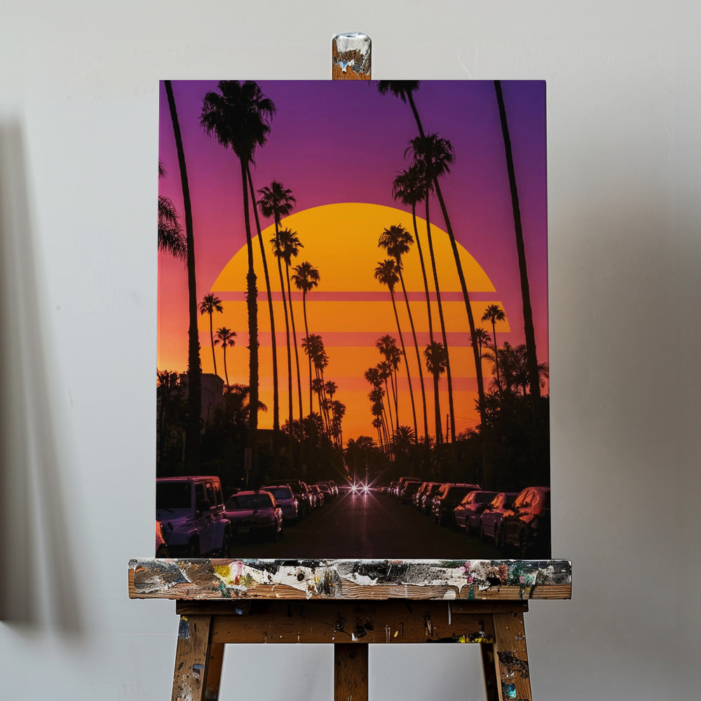 Retro solnedgång | Canvas