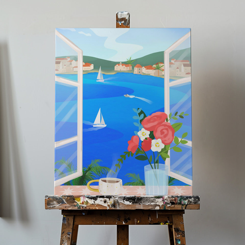Vue sur l'île | Tableaux sur Toile