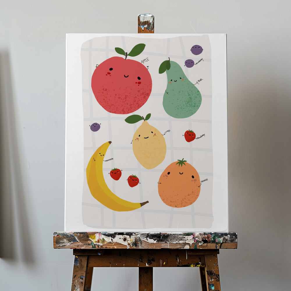 Frukt Barnposter | Canvastavla