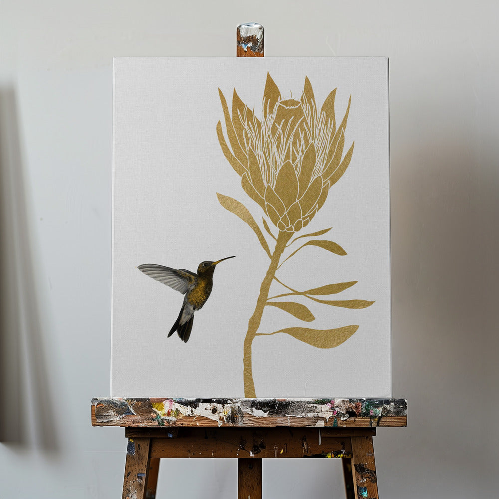 Colibrí y Flor I | Impresiones en Lienzo