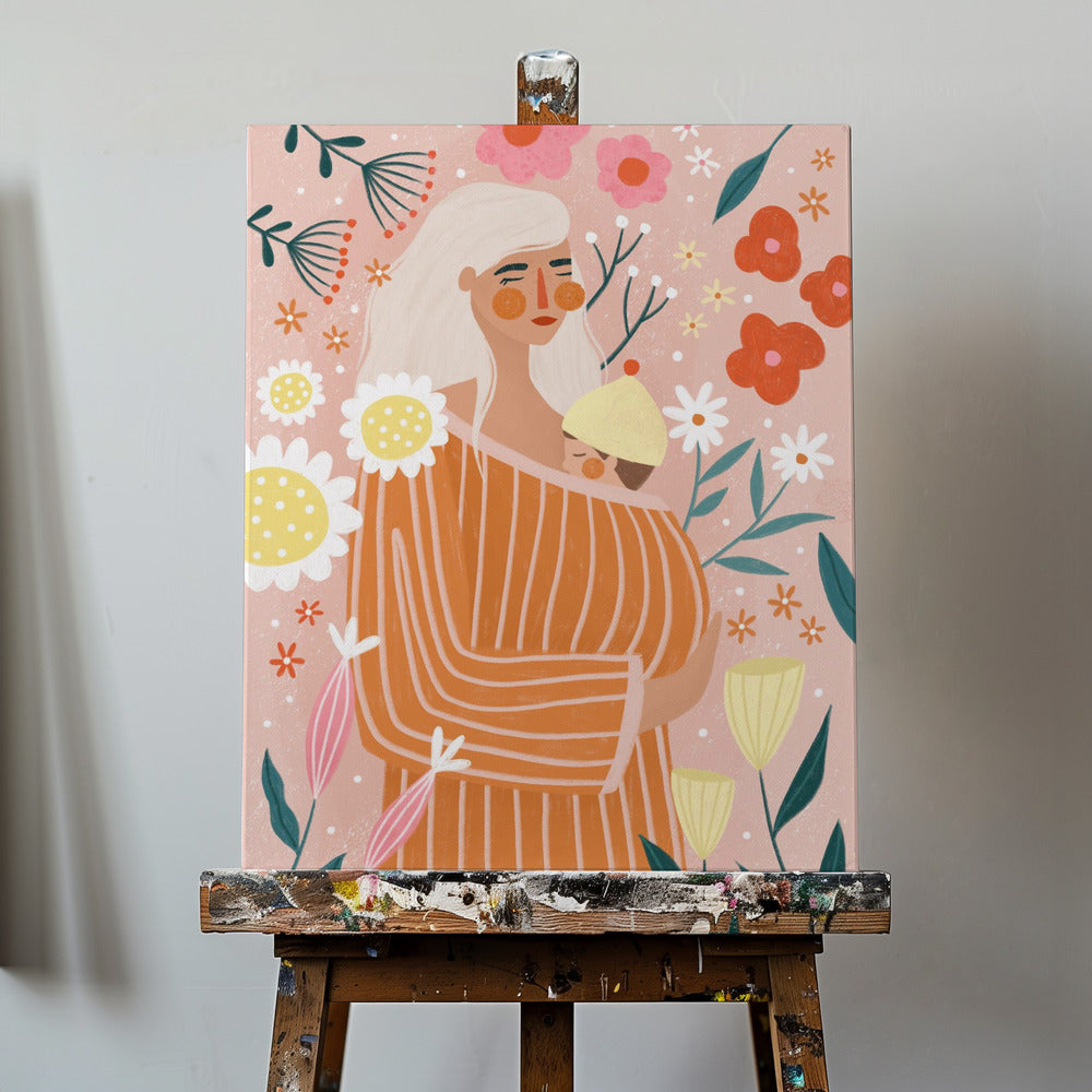 Blomsteromfavnelse | Lærredsbilleder