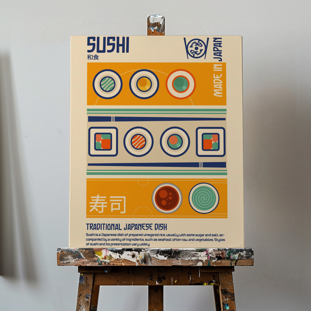 Sushi japansk mattryck | Canvas