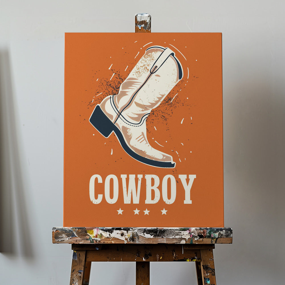 Cowboystøvler Vintage | Lærredsbilleder