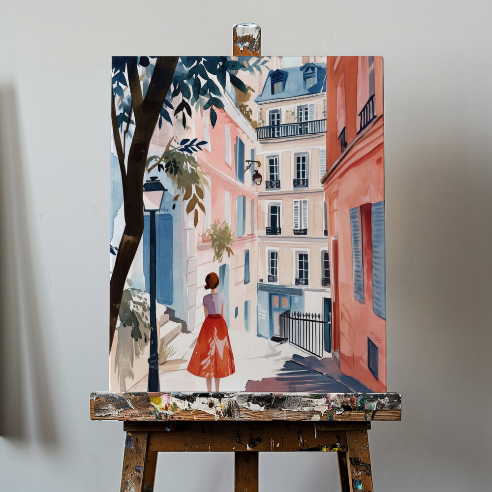 Pintura digital en acuarela de París (3) | Impresiones en Lienzo