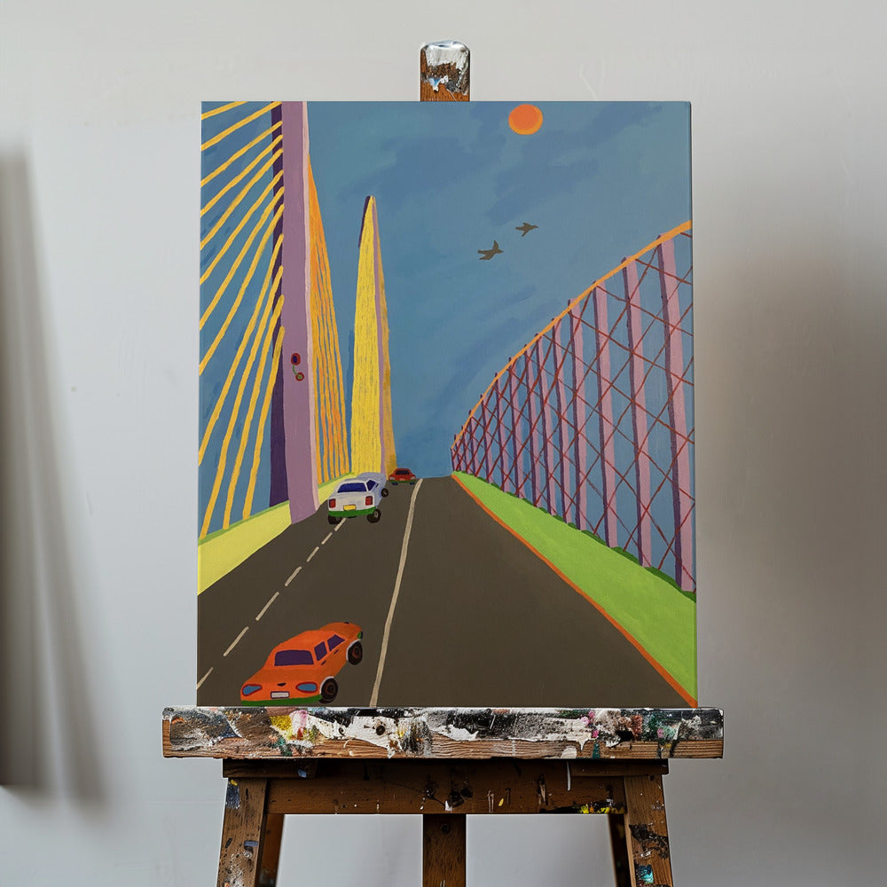 Guidando sul ponte Sunshine Skyway | Stampe su Tela