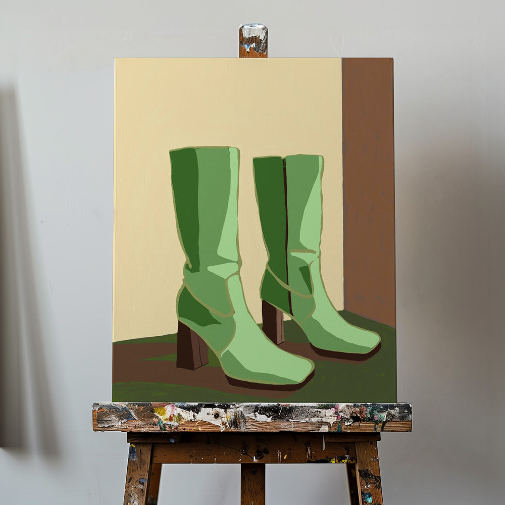 Zielone buty | Wydruki na łótnie