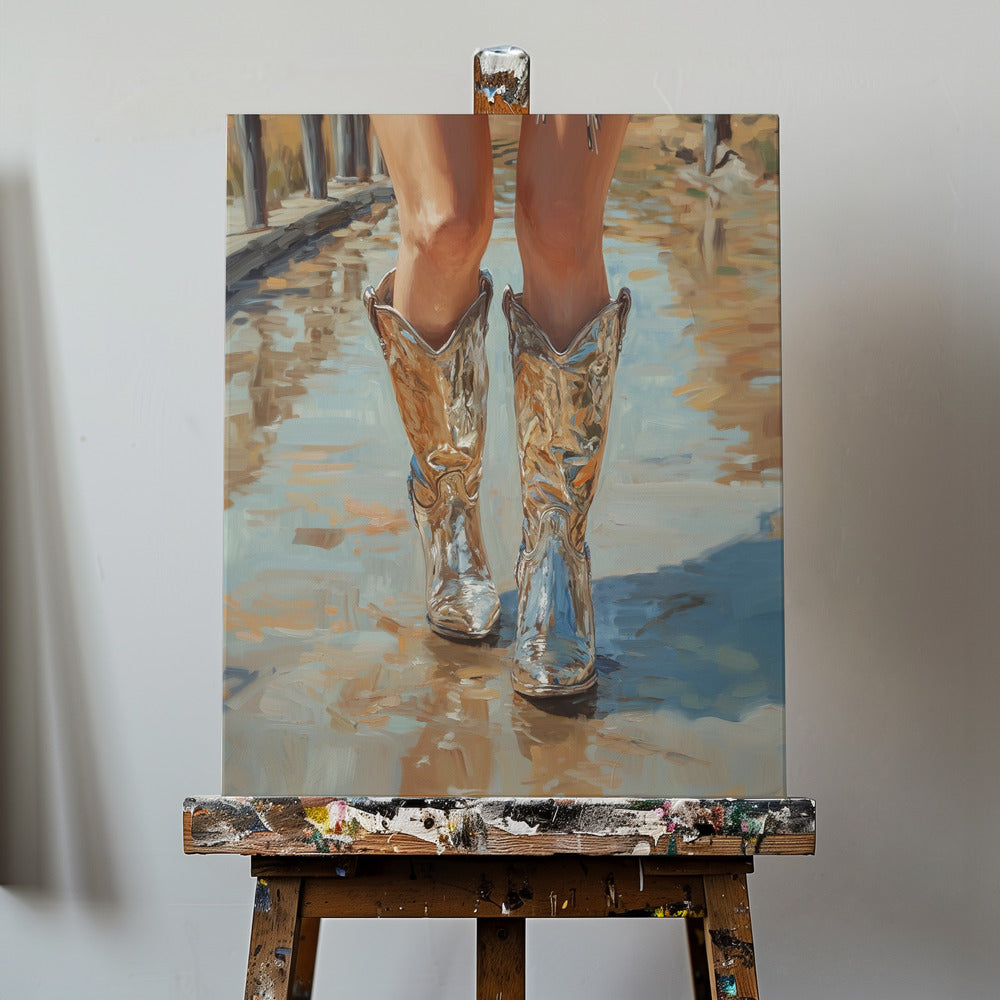 Cowgirl argentée | Tableaux sur Toile