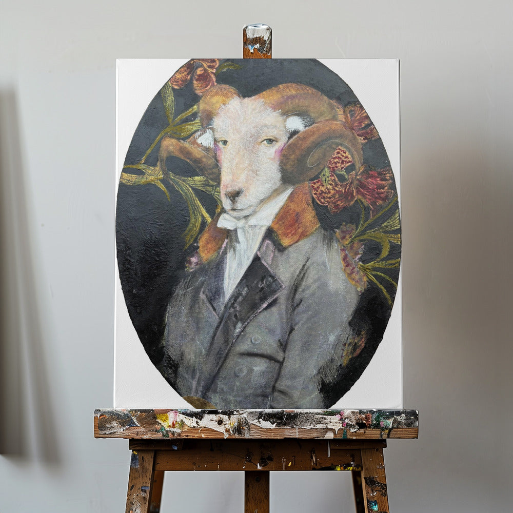 Regal Ram Portrait | Canvas