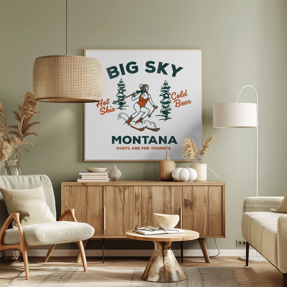 Ski Big Sky Montana: Bukser er for turister | Lerretsbilder