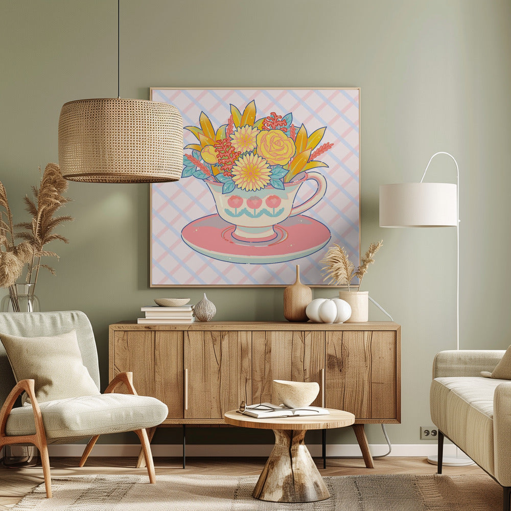 Flower Teacup | Canvas