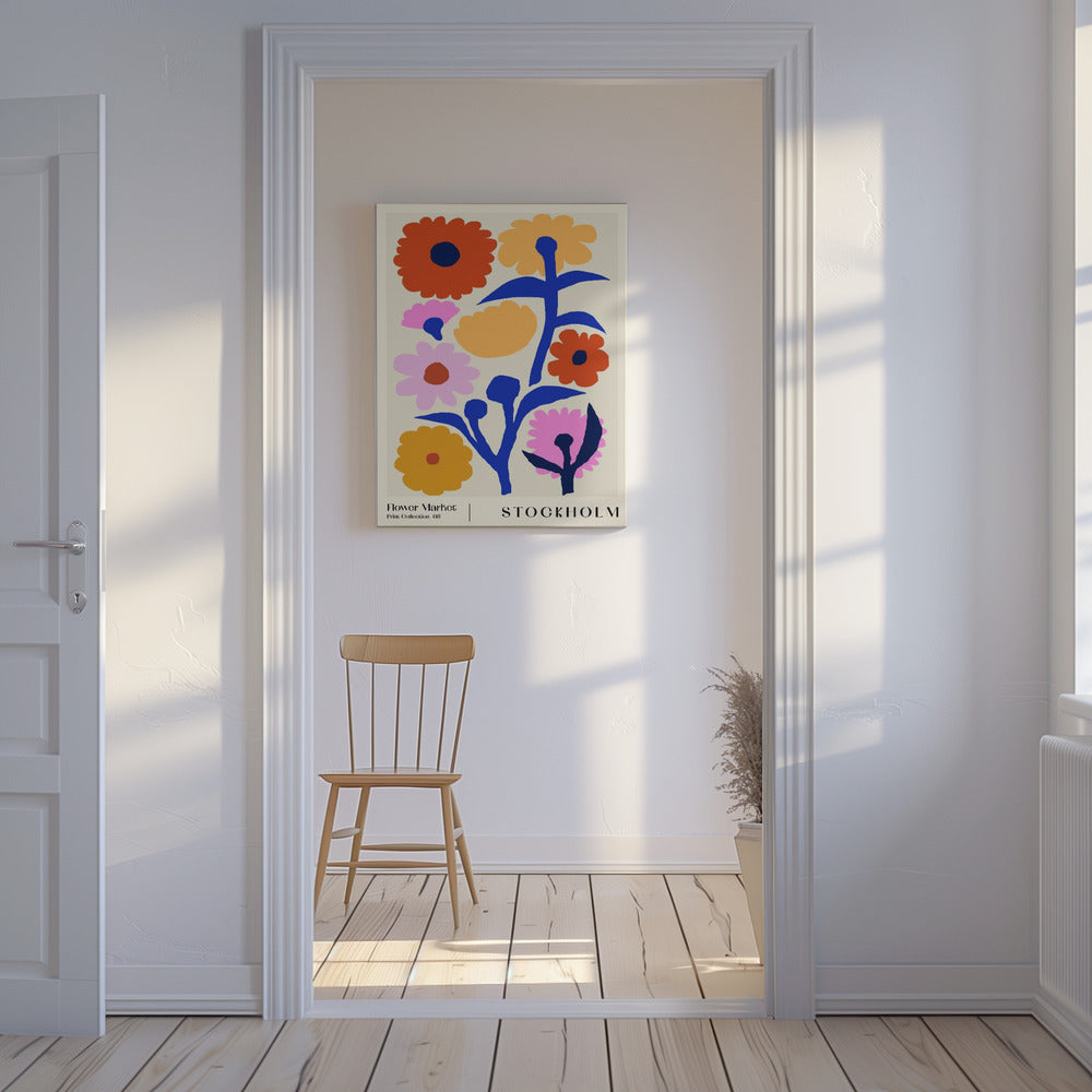 Marché aux fleurs. Stockholm | Tableaux sur Toile