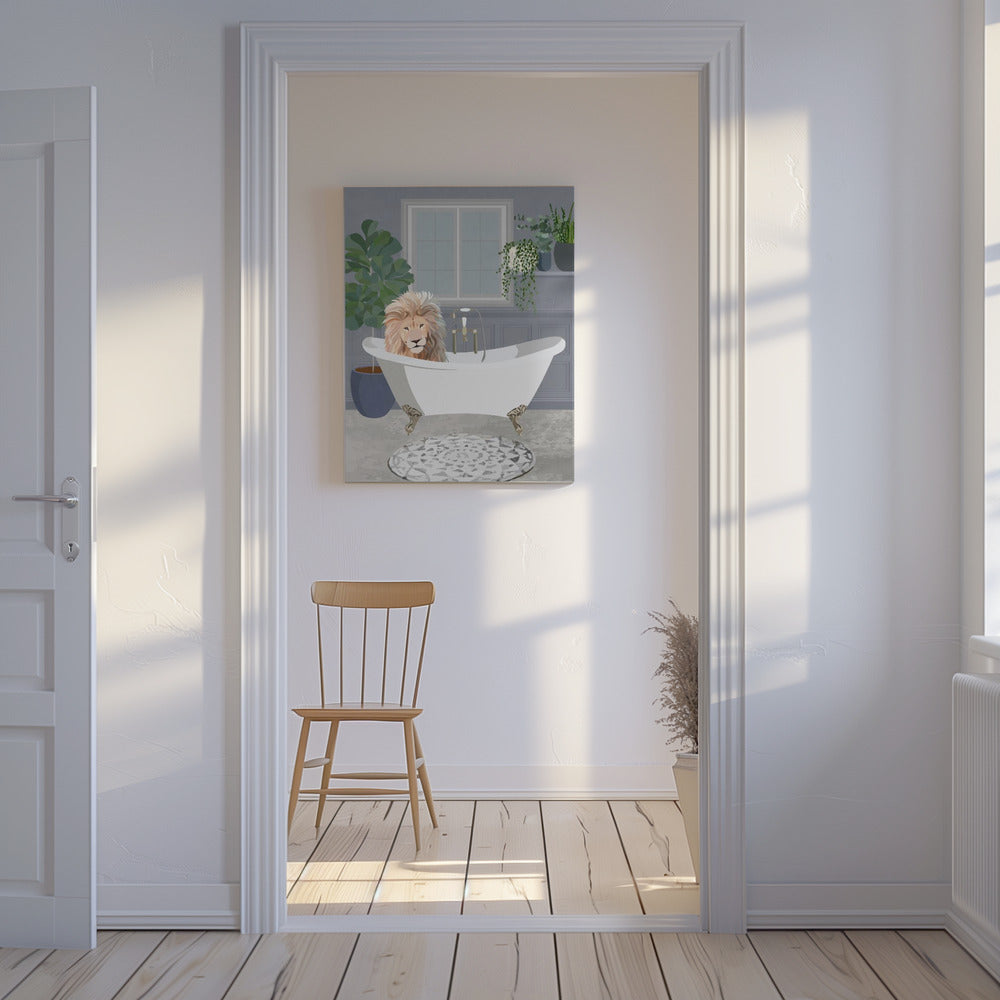 Lejon badar | Canvas