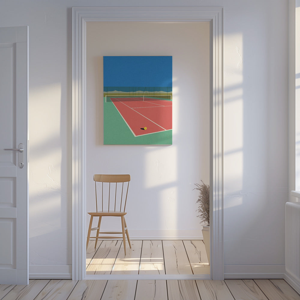 Tennisbane i ørkenen | Lærredsbilleder