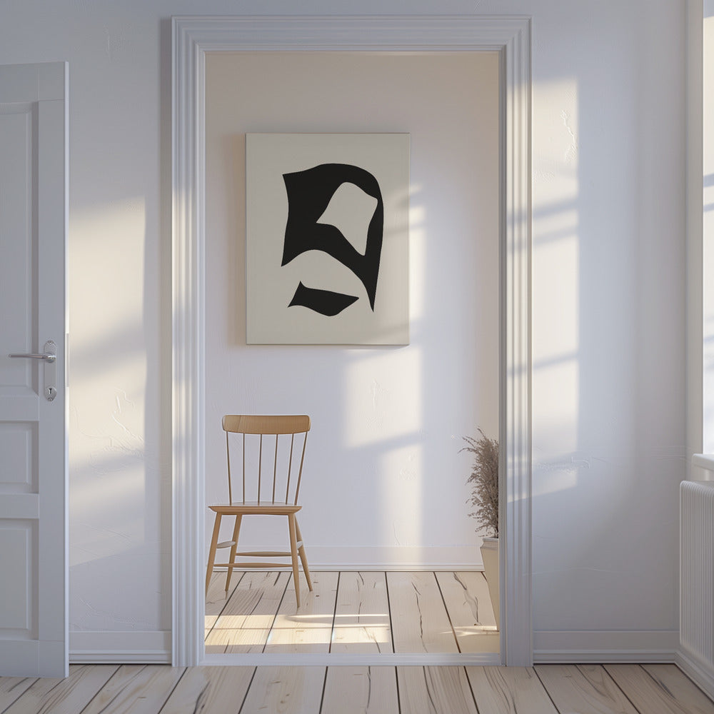 Vervormde zwarte uitsnede | Canvasprints