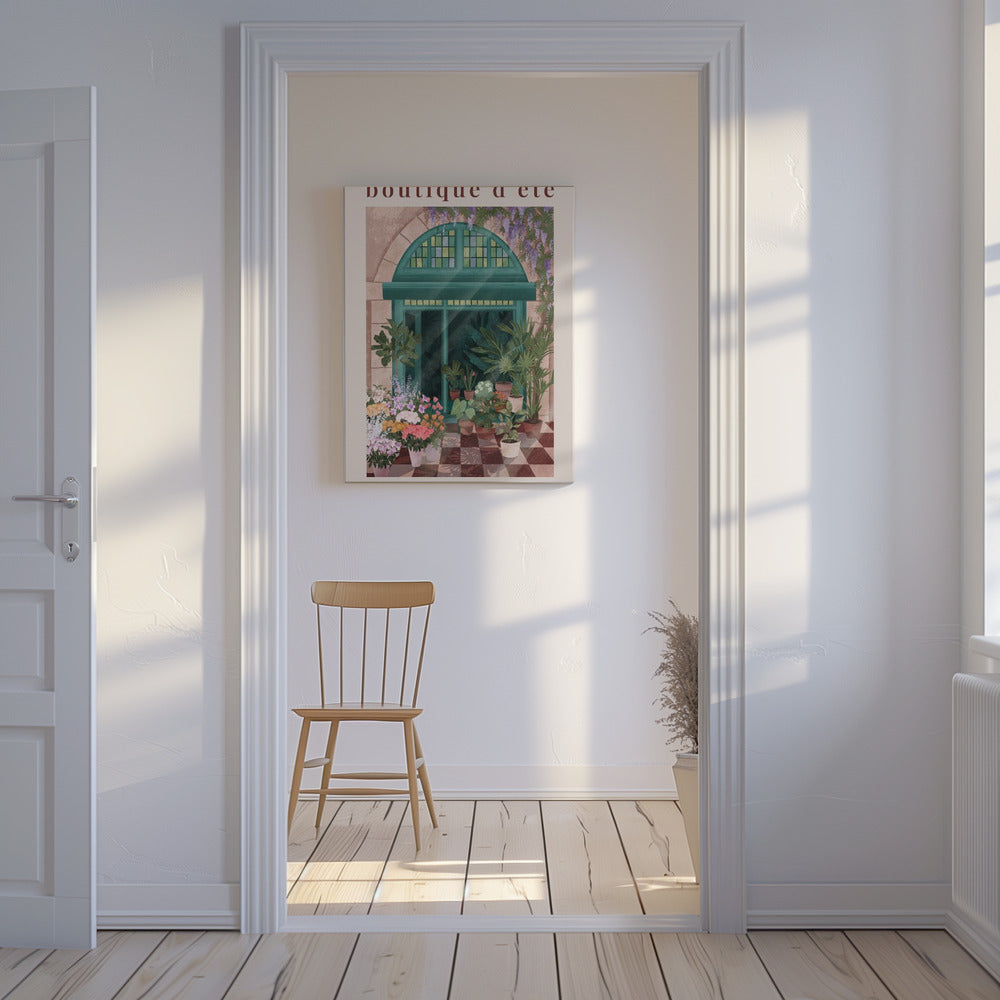 Französischer Blumenladen Poster - Kunstdruck | Leinwand-Bilder