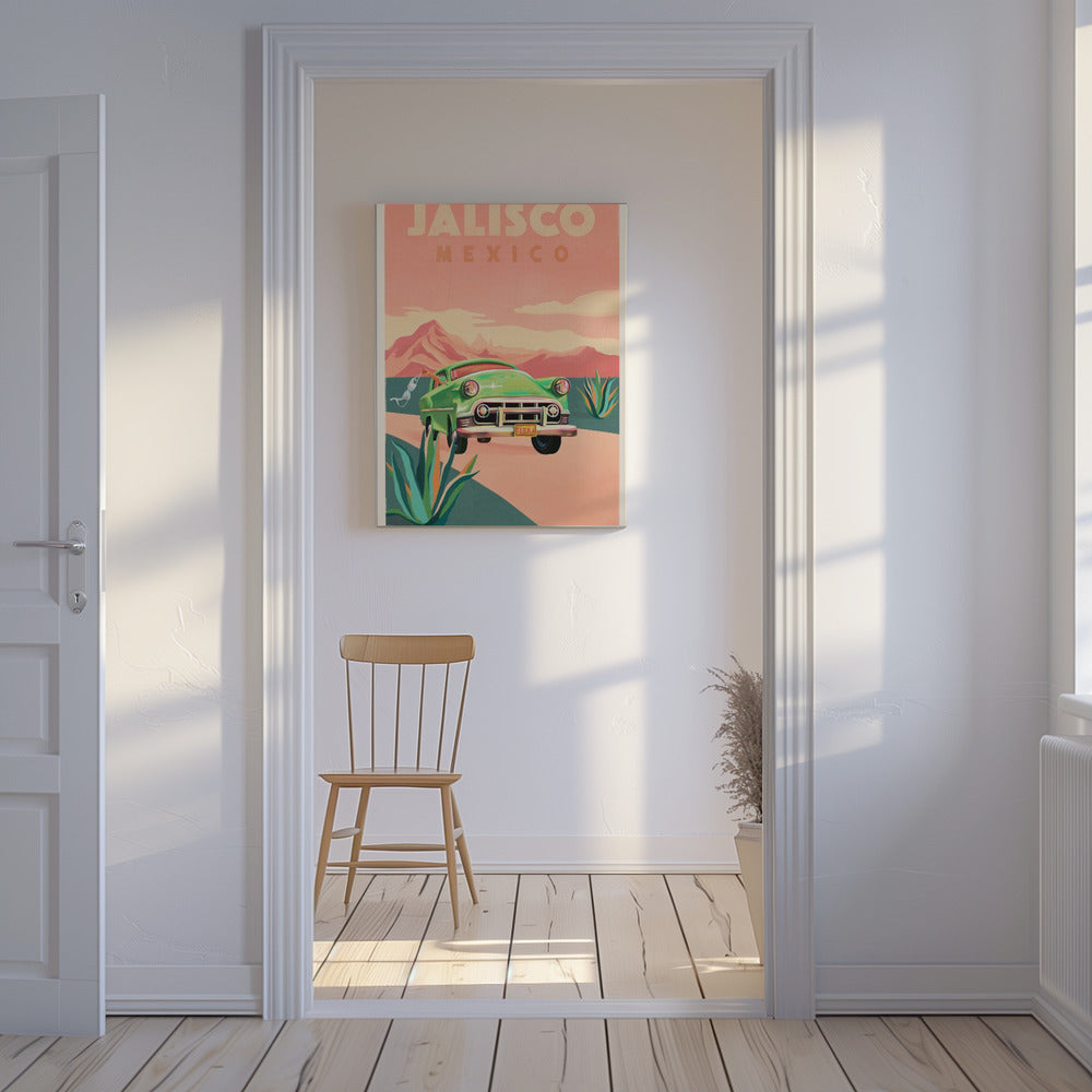 Jalisco Meksiko Vintage-matkailu Julisteet - Taidevedokset | Canvastaulut