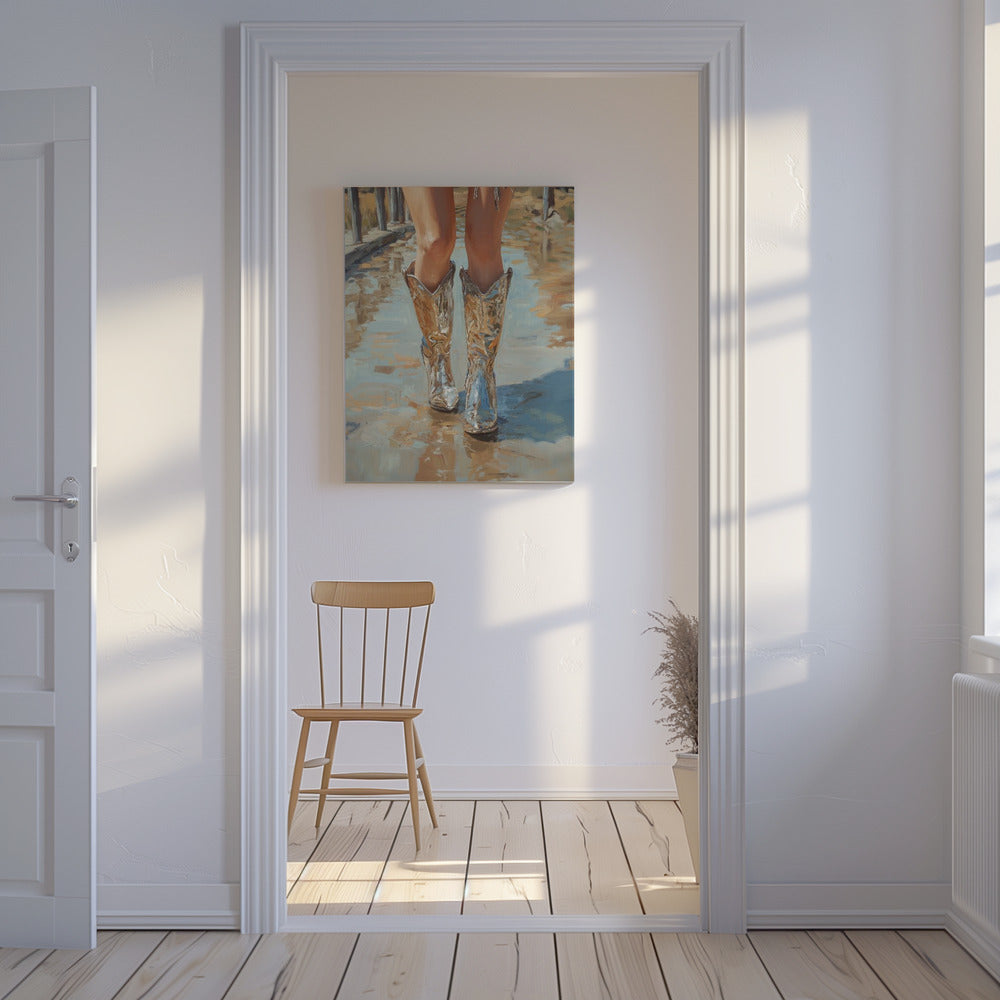 Cowgirl argentée | Tableaux sur Toile